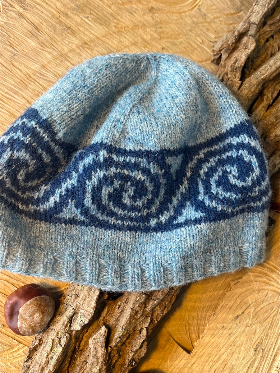 Spirals muts blauw - Afbeelding 2