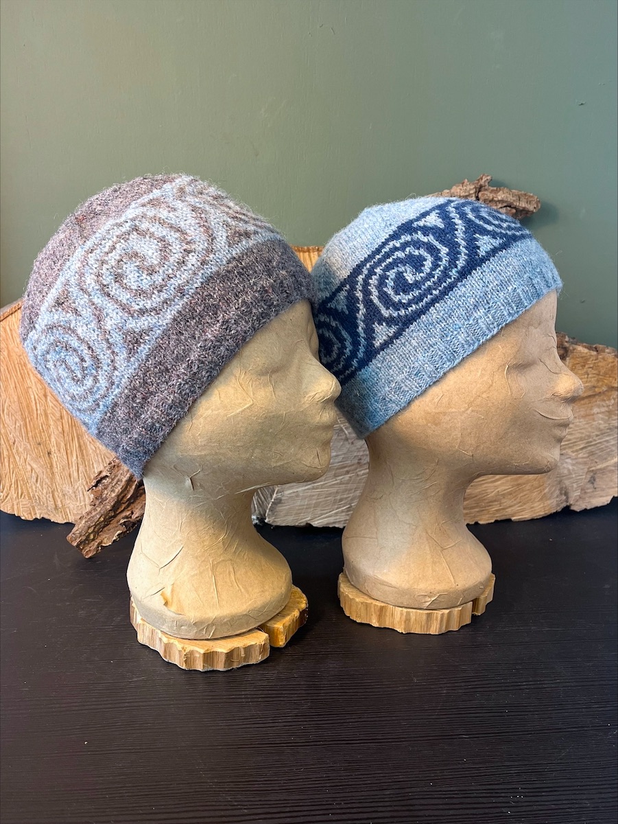 Spirals muts grijs blauw - Afbeelding 3