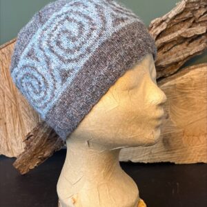 Spirals muts grijs blauw